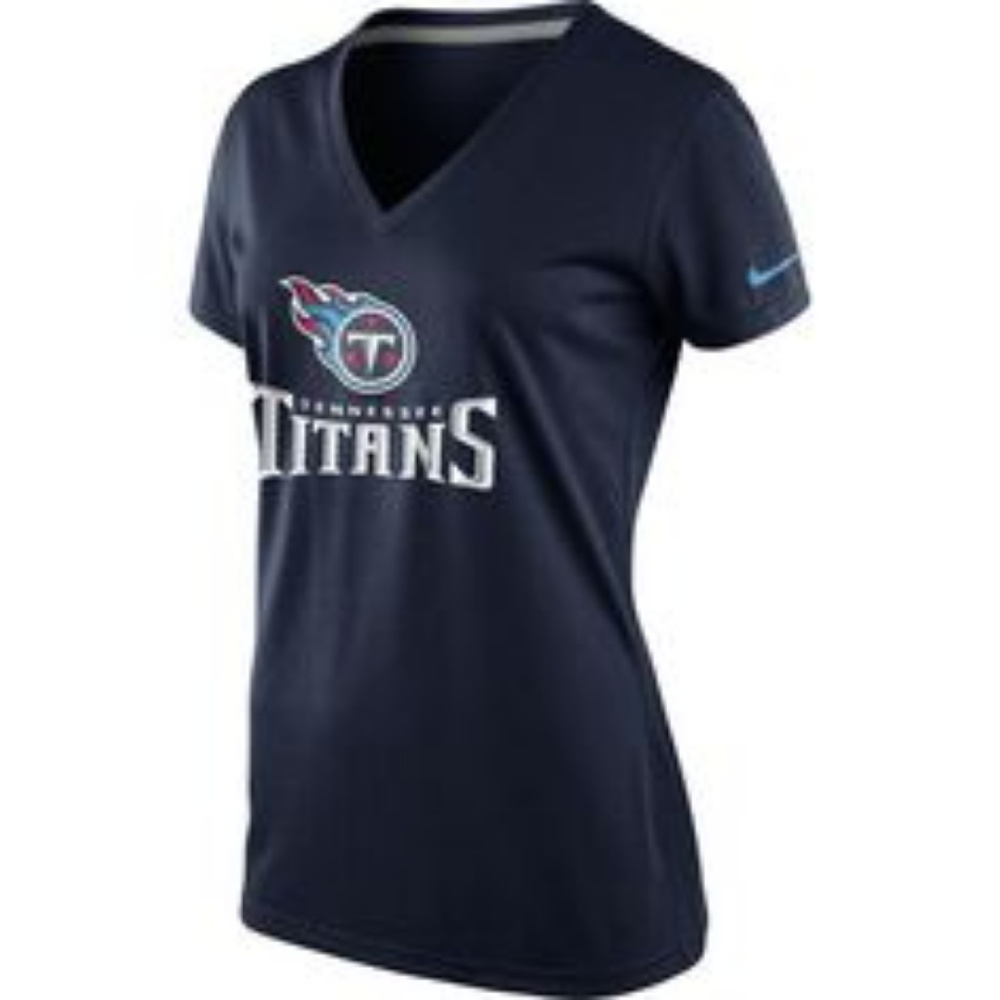 Titans Navy Athletic Cut Nike Tee
